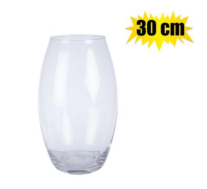 VASE GLASS FLORIST CONVEX 30CM CLEAR product image