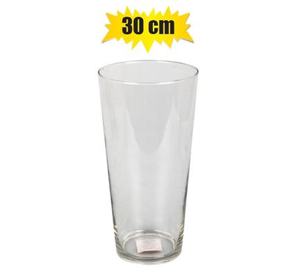 VASE GLASS FLORIST TAPERED 30CM CLEAR product image