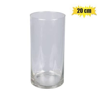 VASE GLASS CYLINDER 20cm CLEAR product image