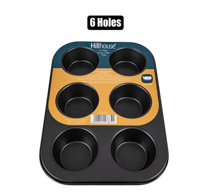BAKEWARE NON-STICK CUP CAKE PAN 6-HOLE product image