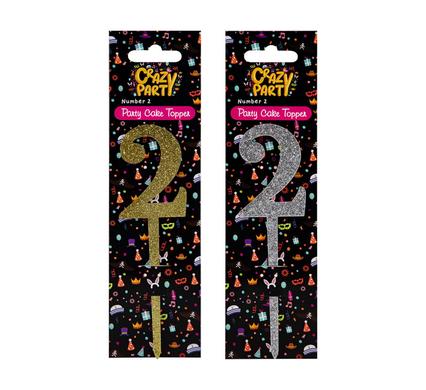 CAKE TOPPER-BIRTHDAY NUMBER 2 1PC product image
