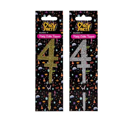 CAKE TOPPER-BIRTHDAY NUMBER 4 1PC product image