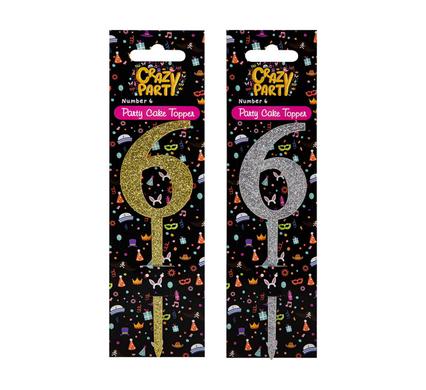 CAKE TOPPER-BIRTHDAY NUMBER 6 1PC product image