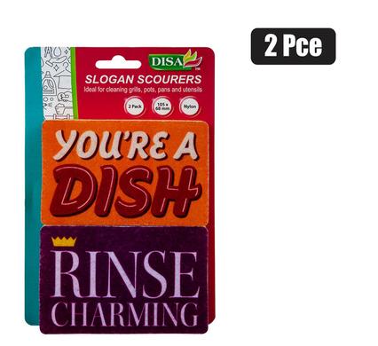 SCOURER WOOD PULP SLOGANS 2PC product image