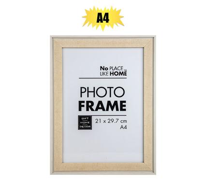 PICTURE-FRAME CERT MDF A4  WHTW/STRIPES product image