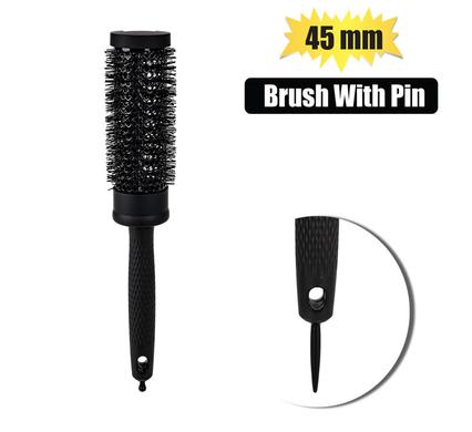 HAIR BRUSH BLACK ROUND W/PIN 35 DIA product image