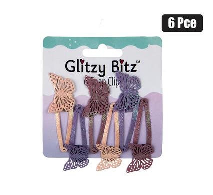 HAIR CLIP 6PC MERMAIDS & STARS SNAP-ON product image