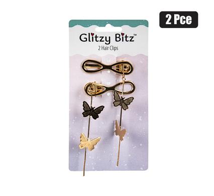HAIR CLIPS FASHION PINS ASSTD 2PCE product image