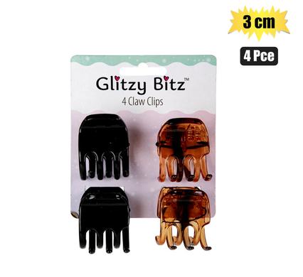 HAIR CLAW CLIPS 3cm 4PC product image