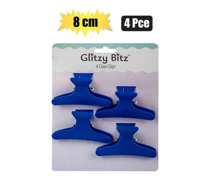 HAIR CLAW BUTTERFLY CLIPS 4PC 8cm product image