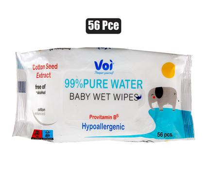 VOI WET-WIPES 56PC 16x19cm 99% WATER product image