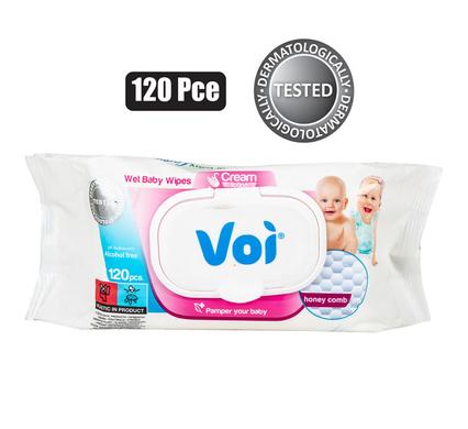 VOI WET-WIPES 120PC 16x19cm HONEYCOMB product image