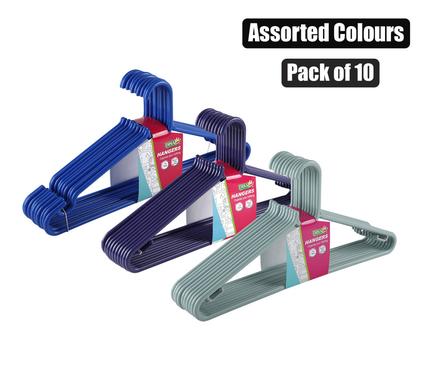 CLOTHES HANGERS PLASTIC PACK-10 ASSTD product image