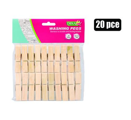 WASHING PEGS BAMBOO 60mm PACK-20 product image