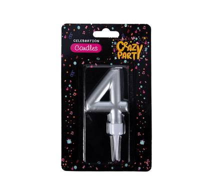 CANDLE BIRTHDAY LARGE FOIL NUMBER-4 product image