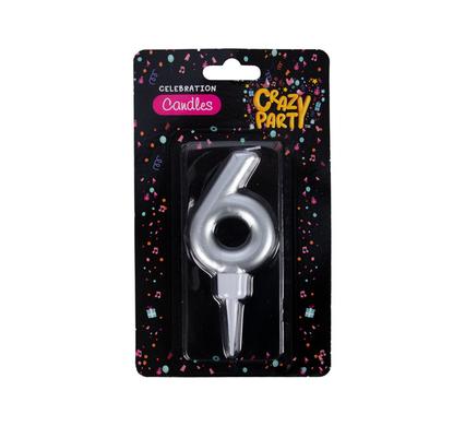 CANDLE BIRTHDAY LARGE FOIL NUMBER-6 product image
