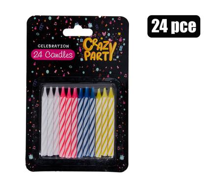CANDLE BIRTHDAY PLAIN 24PCE product image