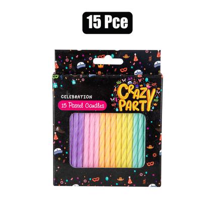 CANDLE BIRTHDAY PASTEL 15PCE product image