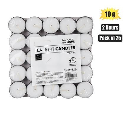 CANDLE TEA-LIGHT WHITE OPP 10g-25 product image