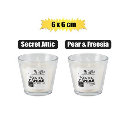 CANDLE IN GLASS ROUND 6x6cm SCENTED product image