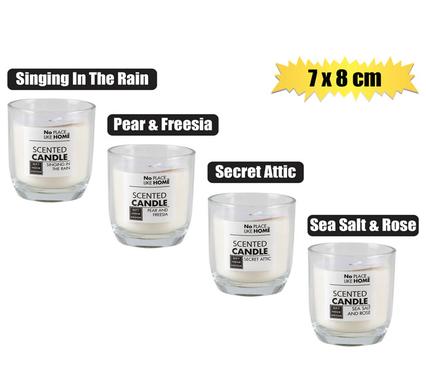 CANDLE IN GLASS ROUND 7x8cm SCENTED product image