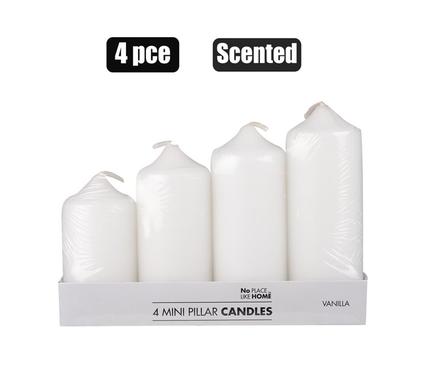 CANDLE-SET 4PC MINI PILLARS ASTD SCENTED product image