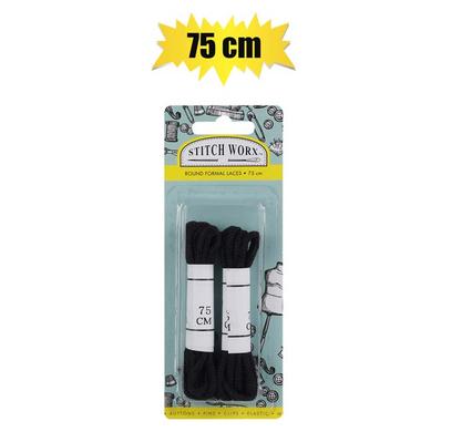 HABERDASHERY SHOE LACES 75cm BLACK product image