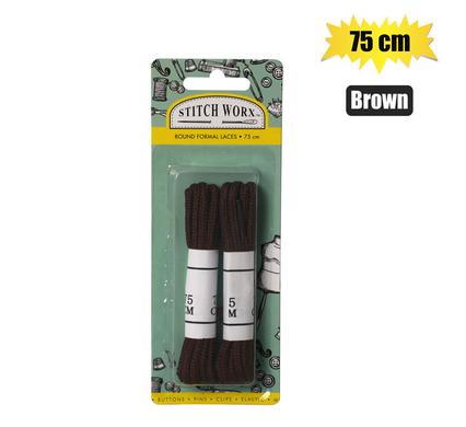 HABERDASHERY SHOE LACES 75cm BROWN product image