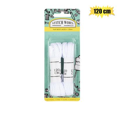 HABERDASHERY SHOE LACES 120cm WHITE product image