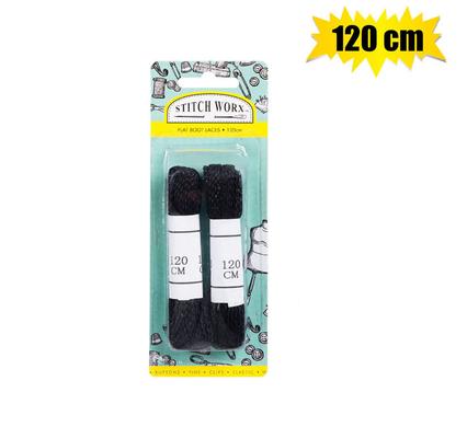 HABERDASHERY SHOE LACES 120cm BLACK product image