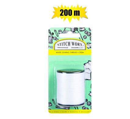 HABERDASHERY SEWING THREAD WHITE 200m product image