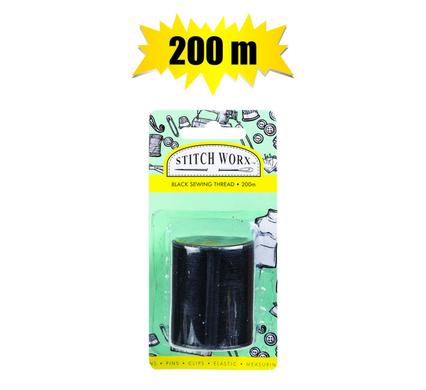 HABERDASHERY SEWING THREAD BLACK 200m product image