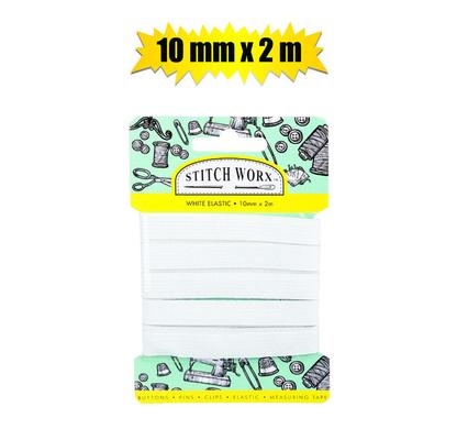 HABERDASHERY ELASTIC 10mmx2m WHITE product image
