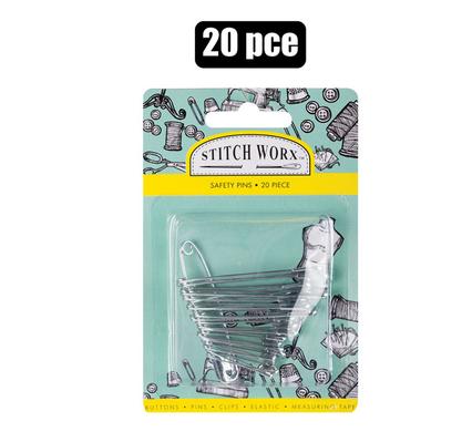 HABERDASHERY SAFETY PINS 20PC  ASSTD product image