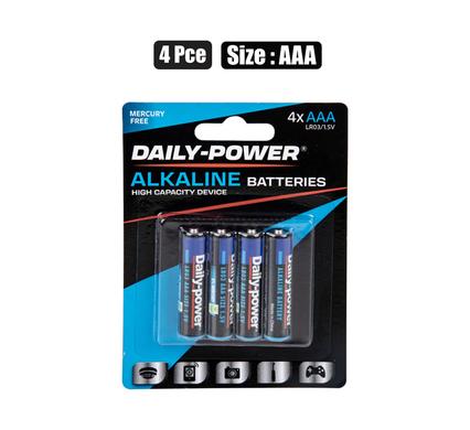 BATTERIES ALKALINE SIZE:AAA / LR03 4PCE product image