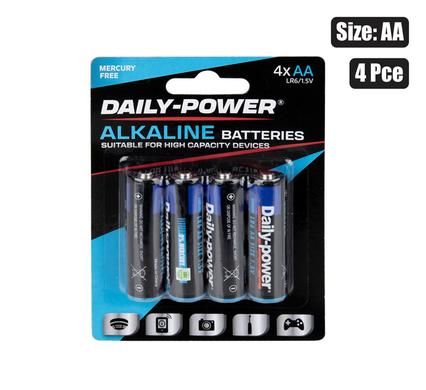 BATTERIES ALKALINE SIZE:AA / LR6 4PCE product image