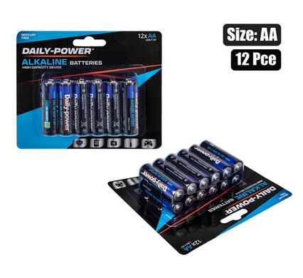 BATTERIES ALKALINE SIZE:AA / LR6 12PCE product image