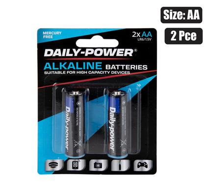 BATTERIES ALKALINE SIZE:AA / LR6 2PCE product image