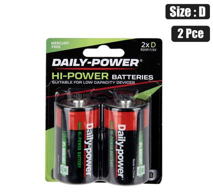BATTERIES H/POWER SIZE:D / R20P 2PCE product image
