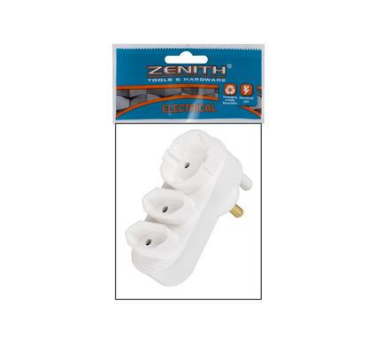PLUG-ADAPTOR EURO 1xSHUKO 2x5AMP  ZENITH product image