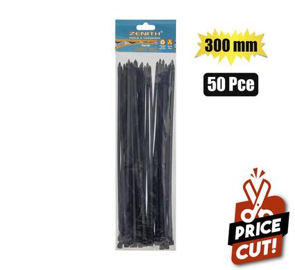 CABLE-TIES 4.8x300mm BLACK 50'S   ZENITH product image