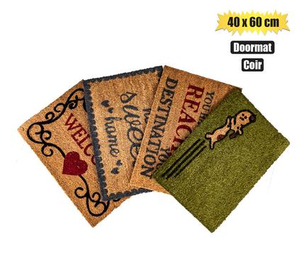 DOORMAT COIR ASSTD DESIGNS 40x60cm product image