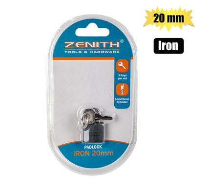 PADLOCK ZENITH IRON 20mm          CARDED product image