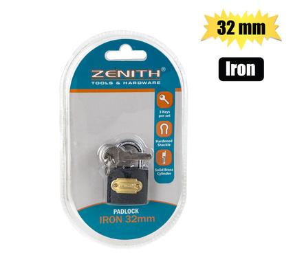 PADLOCK ZENITH IRON 32mm          CARDED product image