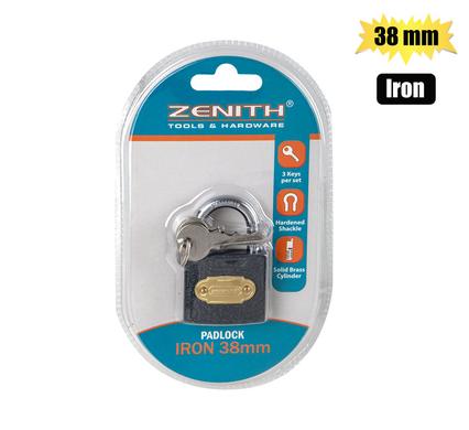 PADLOCK ZENITH IRON 38mm          CARDED product image