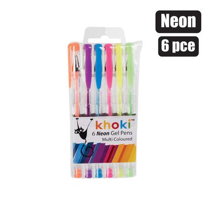 PEN NOVELTY GEL NEON 6PCE product image