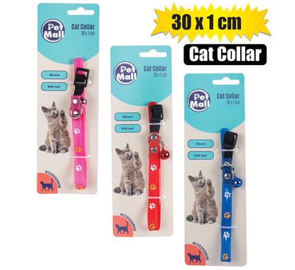 PET CAT COLLAR SILICONE 30x1cm ASSTD product image