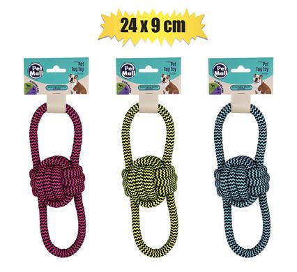 PET DOG TUG TOY STRING DBL LOOP 24x9cm product image