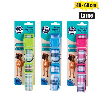 PET DOG COLLAR TARTAN 40-60cm LARGE product image