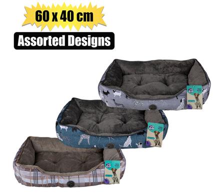 PET BED RECTANGLE 60x40cm ASSTD DESIGNS product image
